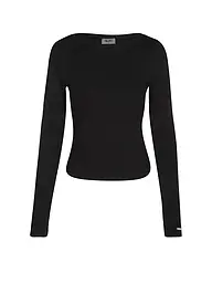 AIM'N | T-shirt côtelé pour femmes | Noir