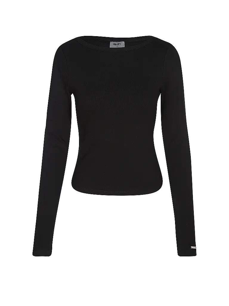 AIM'N | T-shirt côtelé pour femmes | Noir