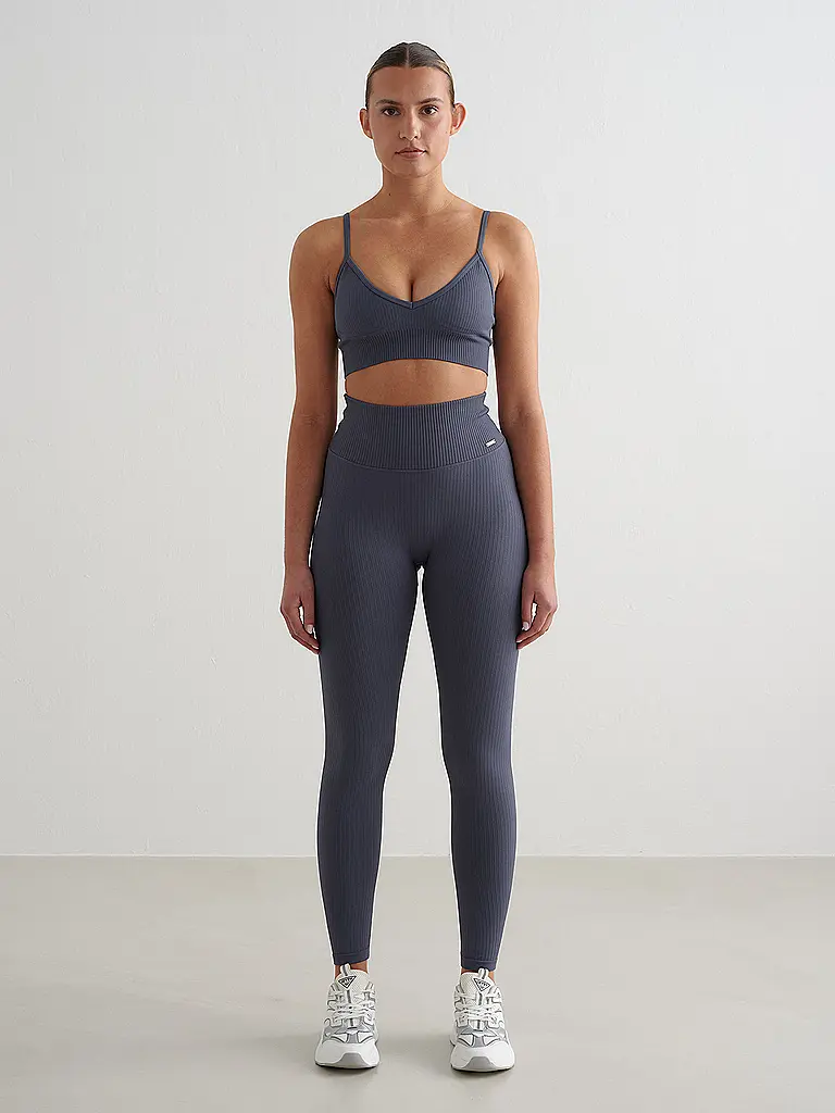AIM'N | Tight Seamless côtelé pour femmes | Bleu foncé