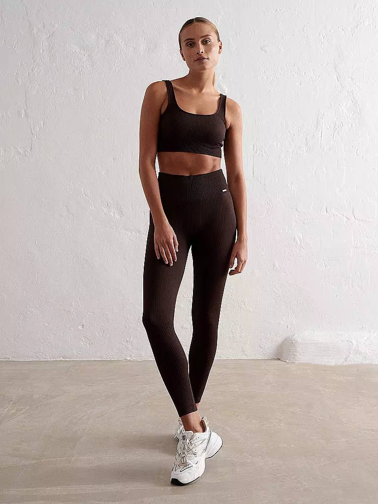 AIM'N | Tight Seamless Femme Ripped | Marron