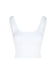 AIM'N | Top côtelé sans coutures pour femmes | Blanc