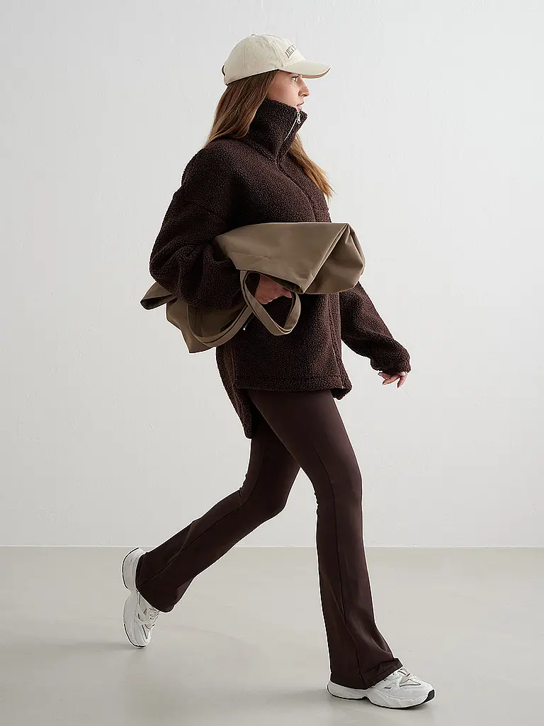 AIM'N | Veste polaire teddy pour femme | Marron