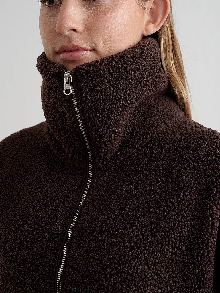 AIM'N | Veste polaire teddy pour femme | Marron