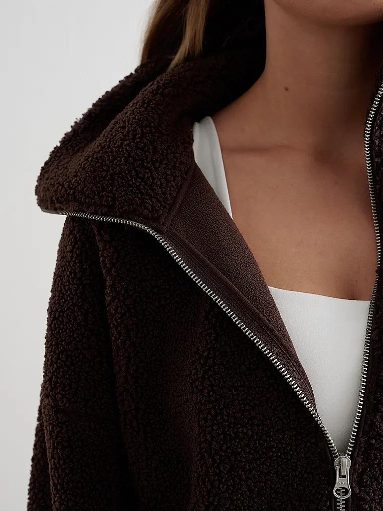 AIM'N | Veste polaire teddy pour femme | Marron