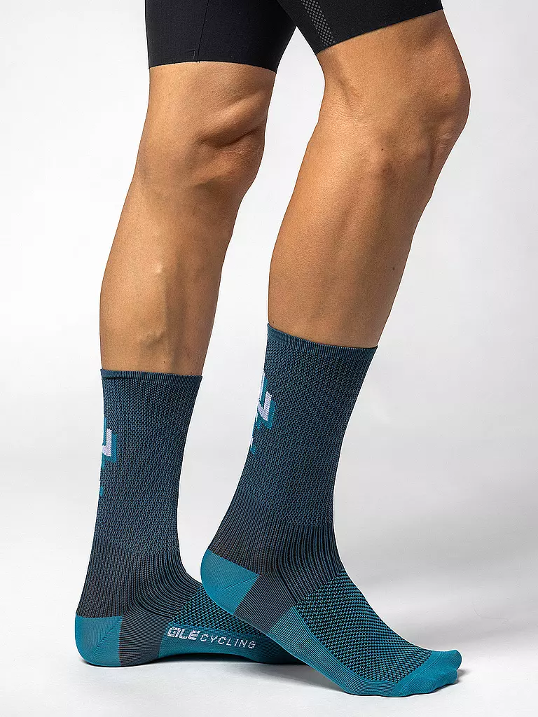 ALE | Chaussettes de cyclisme Sauvage pour hommes | Bleu foncé