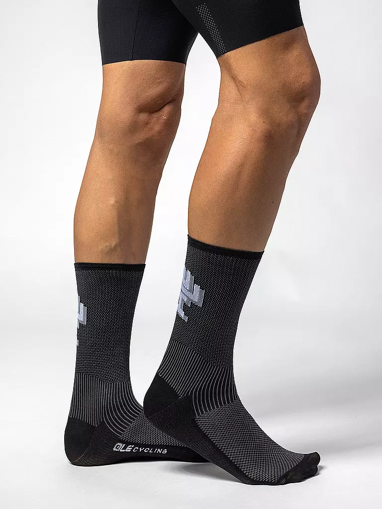 ALE | Chaussettes de cyclisme Sauvage pour hommes | Noir