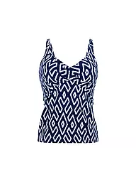 ANITA | Tankini Femme Tribal Monotones | Bleu foncé