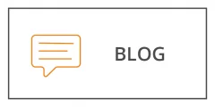 Un simple graphique montre une icône de bulle de chat orange avec trois lignes horizontales à côté du mot « BLOG » en caractères gras gris. Le design est minimaliste avec un fond blanc et une fine bordure grise.