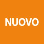 Weißer Text "NUOVO" auf orangefarbenem Hintergrund.
