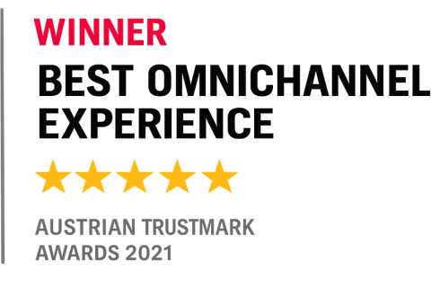 Gagnant : Meilleure expérience omnicanal, 5 étoiles, Austrian Trustmark Awards 2021.