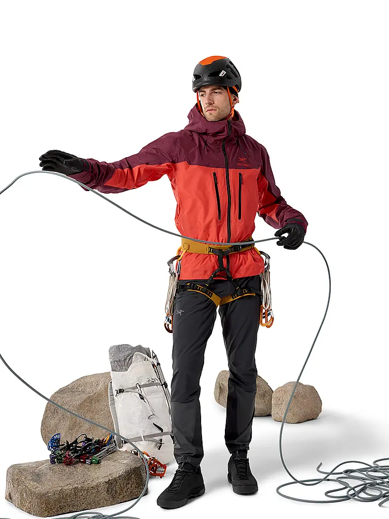 ARCTERYX | Veste de randonnée pour homme Alpha 3L GTX à capuche | Rouge