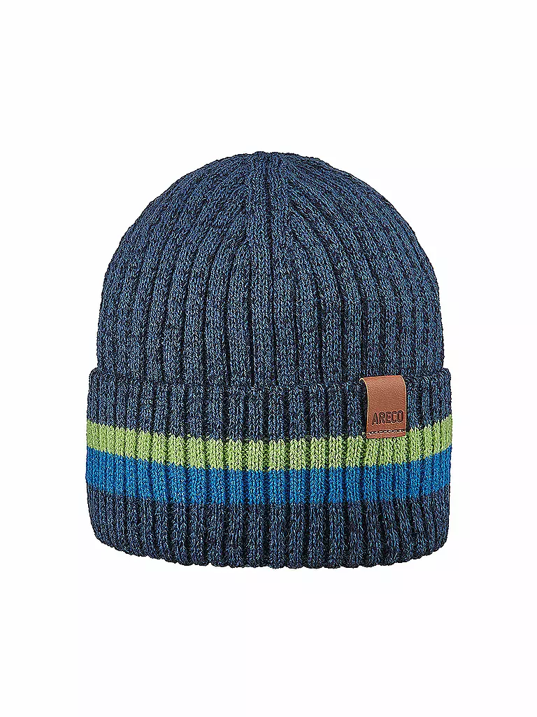 ARECO | Bonnet enfant à revers Kids Stripes | Bleu