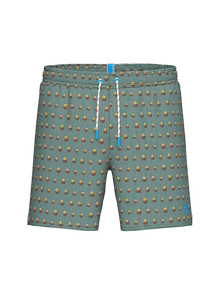 Short de bain Beach Boxer Allover vert foncé XL