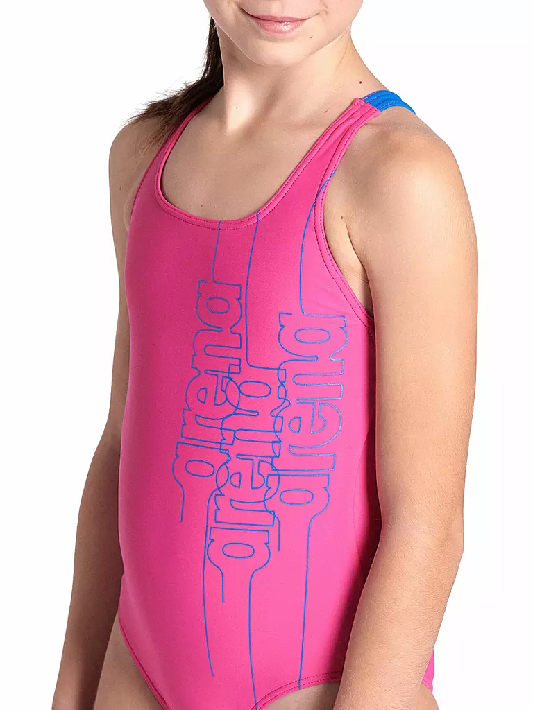 ARENA | Mädchen Badeanzug Swim Pro Back Graphic | Rose vif