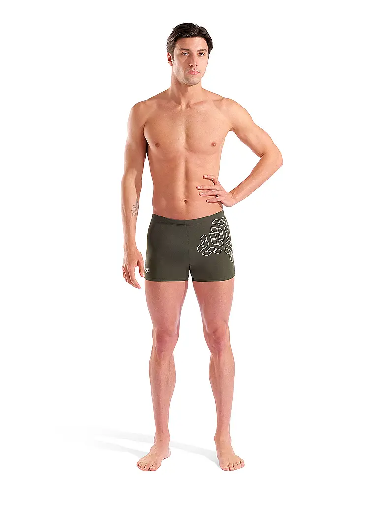 ARENA | Slip de bain homme à jambes Kikko Graphic | Vert foncé