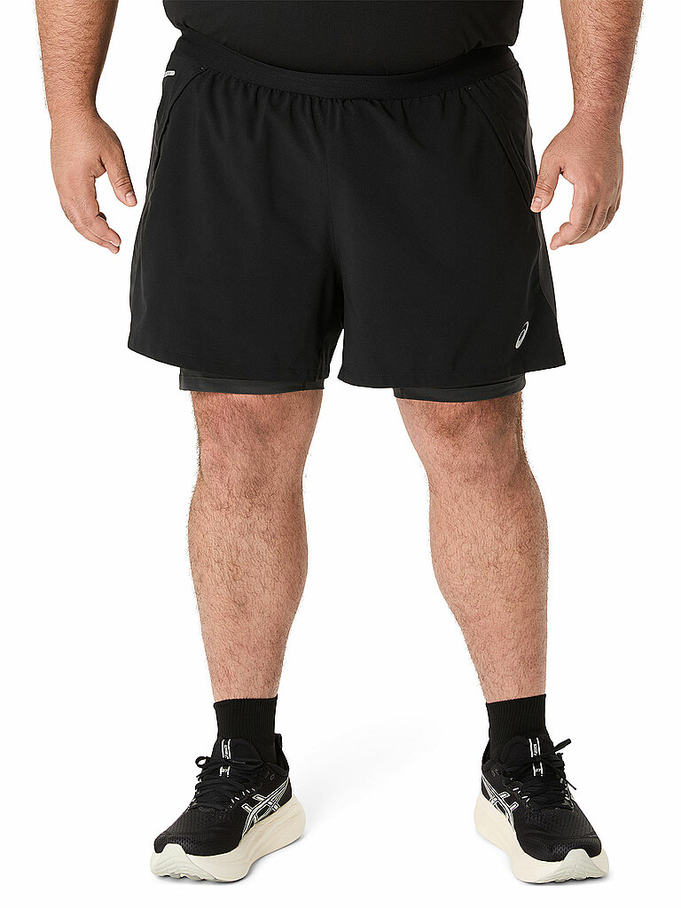 Short de courses Road 2en1 5in noir L