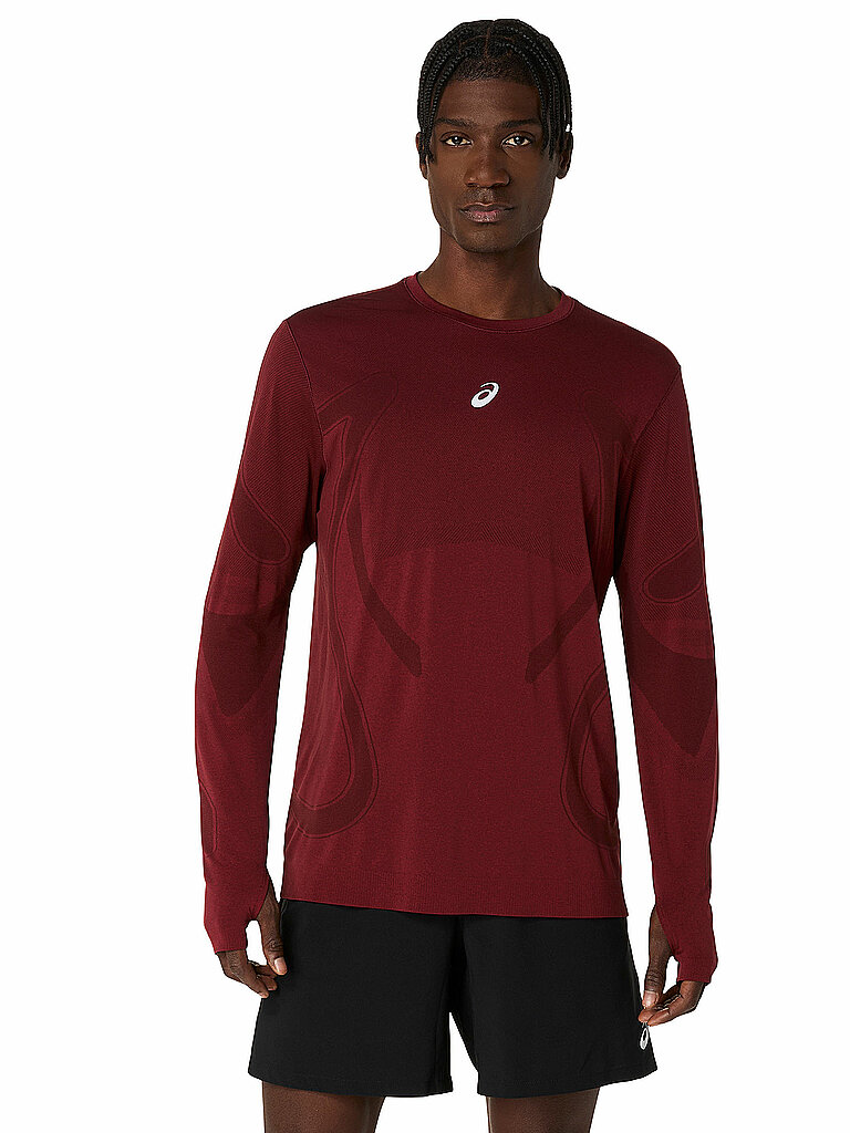 T-shirt de running Road Seamless rouge foncé XL