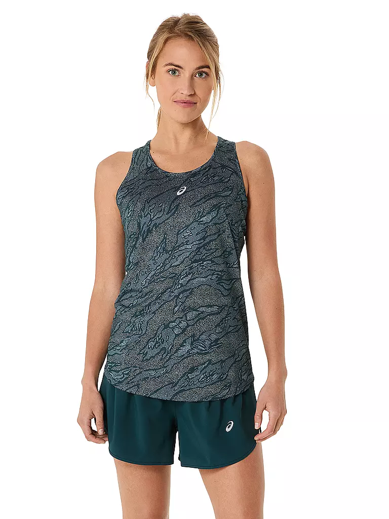 ASICS | Débardeur de course pour femmes Road All Over Print | Pétrole