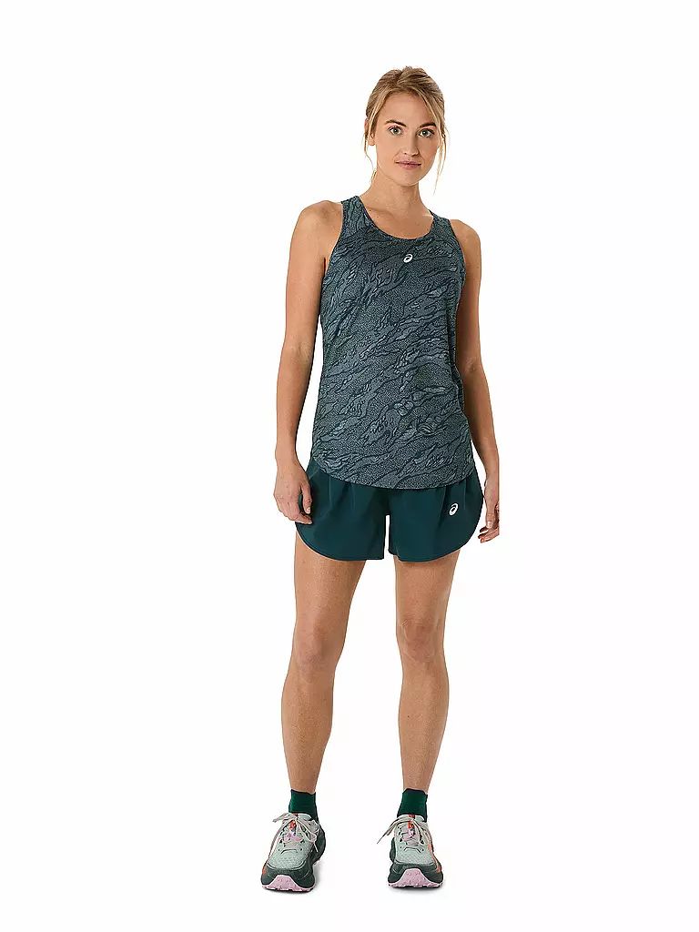 ASICS | Débardeur de course pour femmes Road All Over Print | Pétrole