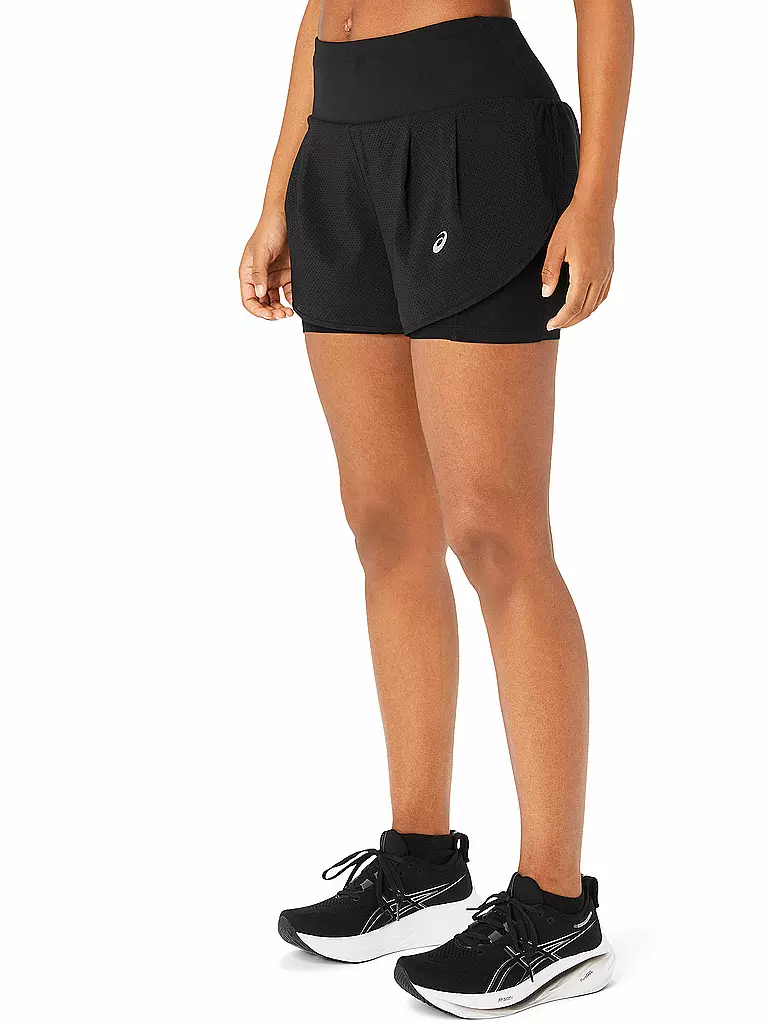 ASICS | Damen 2in1 Laufshort Road 3.5IN | Noir