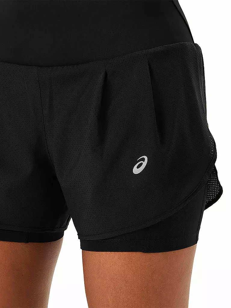 ASICS | Damen 2in1 Laufshort Road 3.5IN | Noir