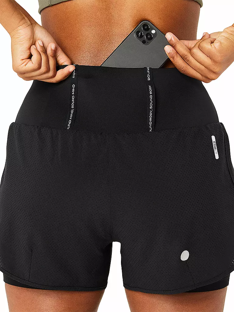 ASICS | Damen 2in1 Laufshort Road 3.5IN | Noir