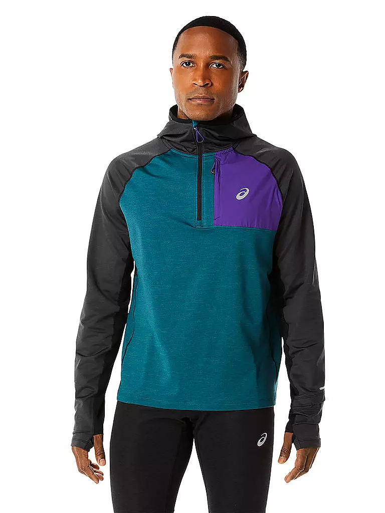 ASICS | Herren Laufhoodie Winter Run LS | Pétrole