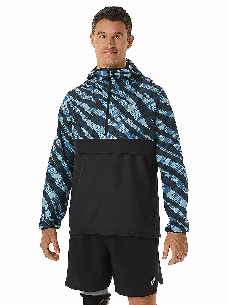 ASICS | Herren Laufjacke Wild Camo Anorak | Bleu