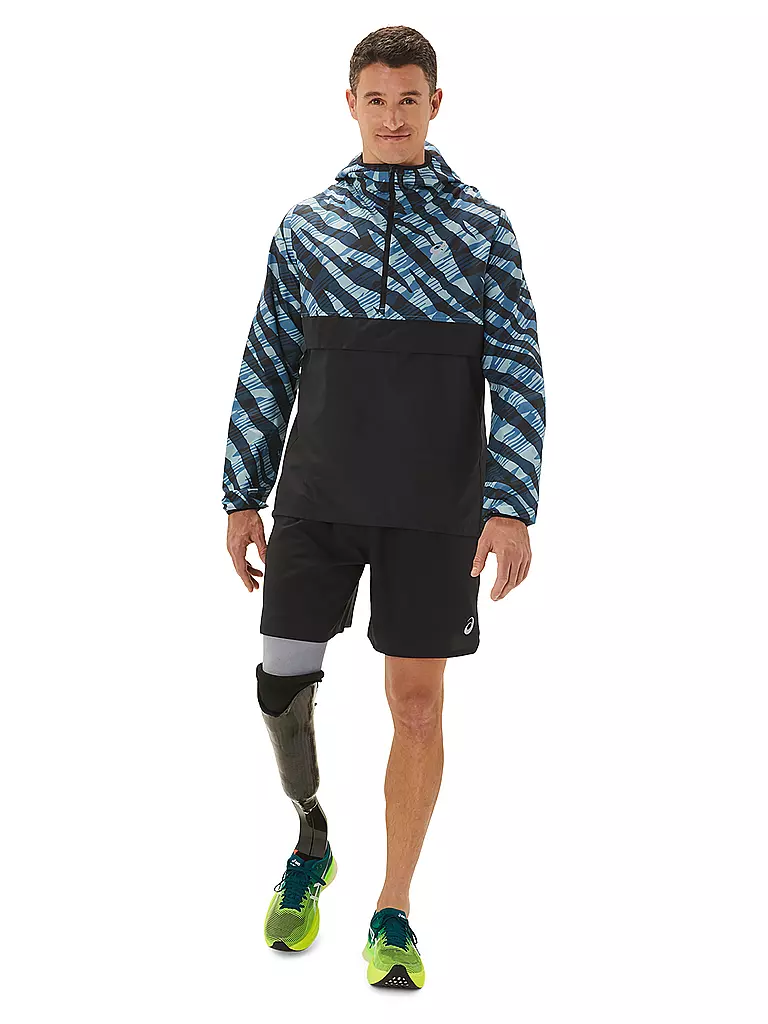 ASICS | Herren Laufjacke Wild Camo Anorak | Bleu