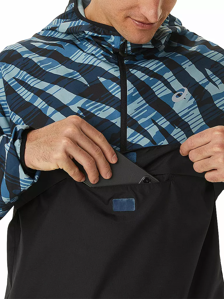 ASICS | Herren Laufjacke Wild Camo Anorak | Bleu