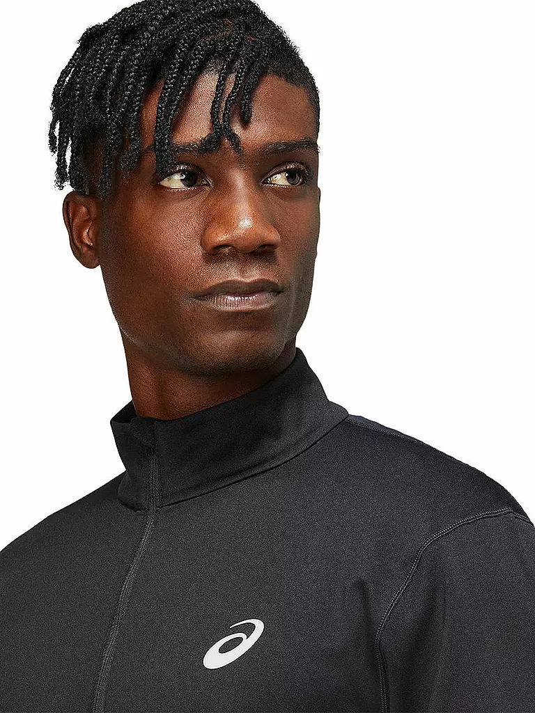 ASICS | Herren Laufshirt Core LS 1/2 Zip Winter | Noir