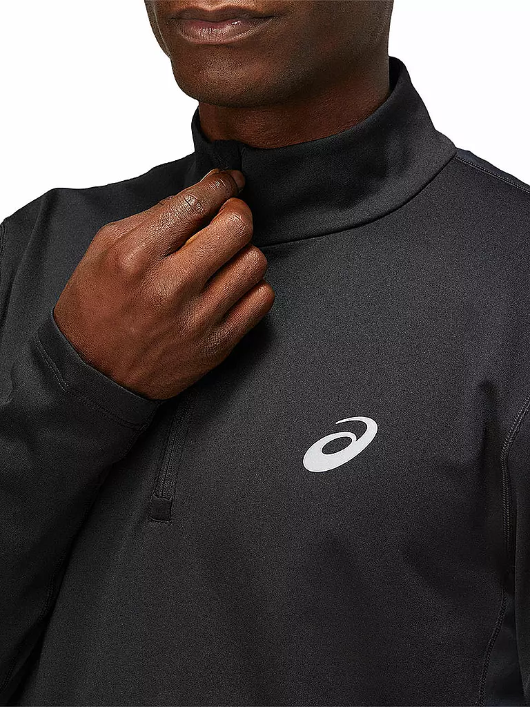 ASICS | Herren Laufshirt Core LS 1/2 Zip Winter | Noir