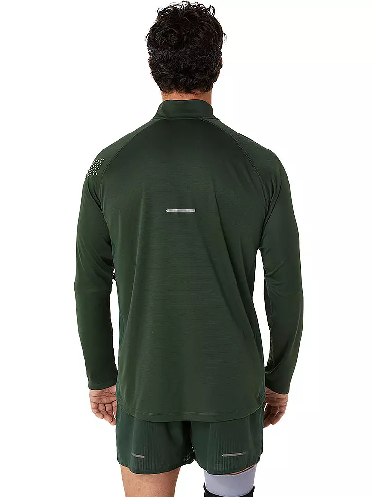 ASICS | Herren Laufshirt Icon LS 1/2 Zip | Olive
