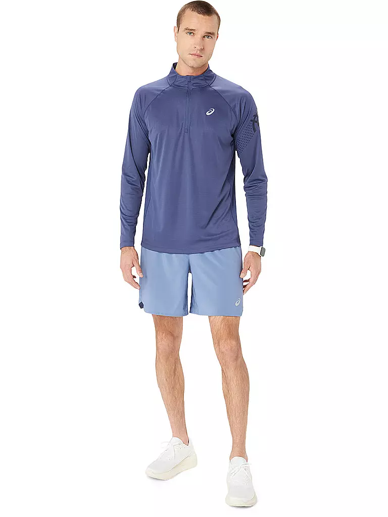 ASICS | Herren Laufshirt Icon LS 1/2 Zip | Bleu