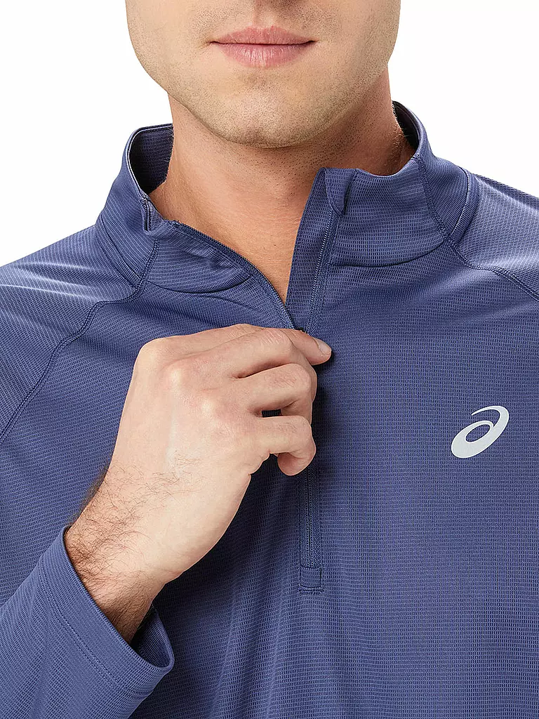 ASICS | Herren Laufshirt Icon LS 1/2 Zip | Bleu