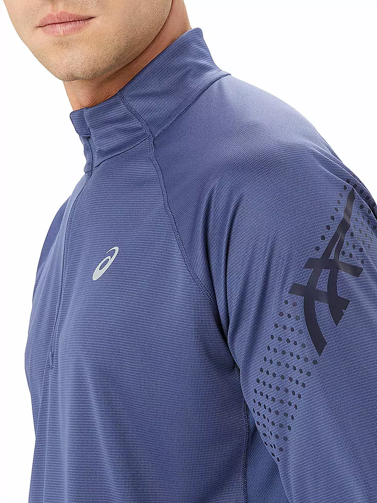 ASICS | Herren Laufshirt Icon LS 1/2 Zip | Bleu