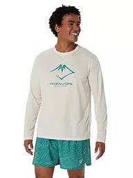 ASICS | T-shirt de course à manches longues Fujitrail Logo pour hommes | Blanc