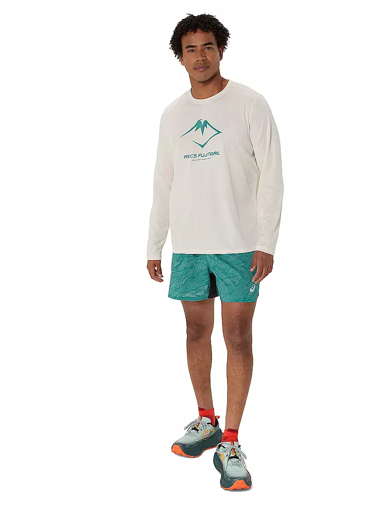 ASICS | T-shirt de course à manches longues Fujitrail Logo pour hommes | Blanc