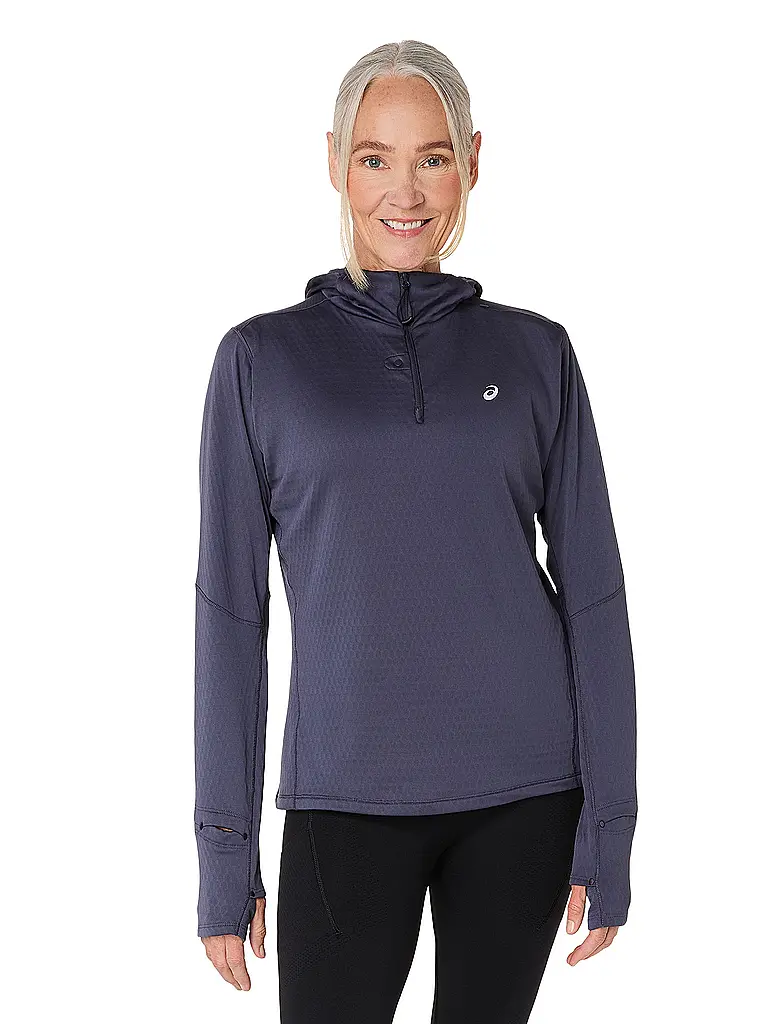 ASICS | T-shirt de course à pied pour femmes Road Winter Hoodie | Bleu foncé