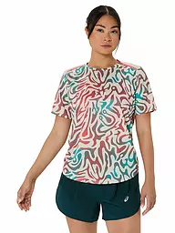 ASICS | T-shirt de course pour femmes Road All Over Print SS Top | Multicolore