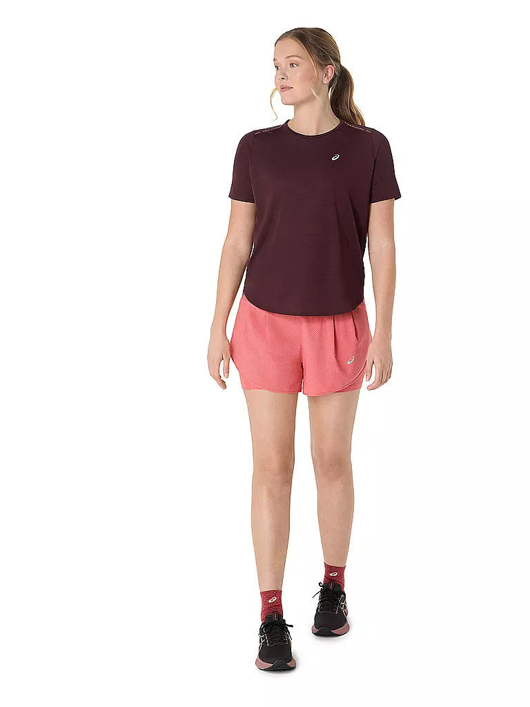 ASICS | T-shirt de course pour femmes Road SS Top | Rouge foncé