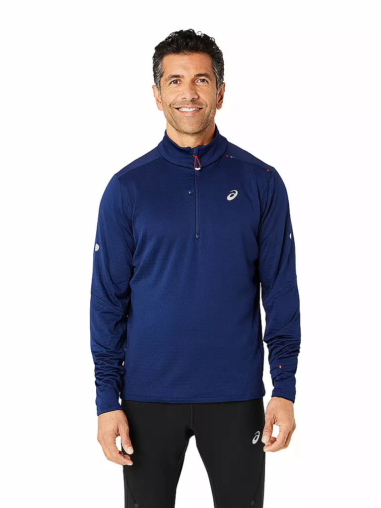 ASICS | T-shirt de course pour homme Road Winter 1/2 Zip | Bleu