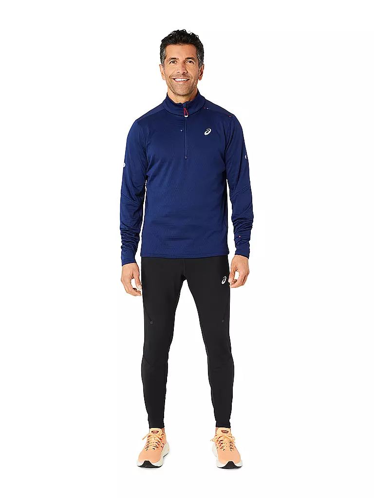 ASICS | T-shirt de course pour homme Road Winter 1/2 Zip | Bleu