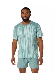 ASICS | T-shirt de course pour hommes Road All Over Print SS Top | Bleu clair