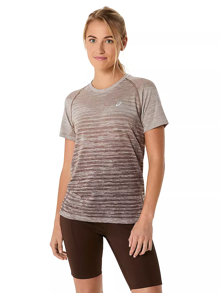 ASICS | T-shirt de course sans coutures à manches courtes pour femmes | Marron