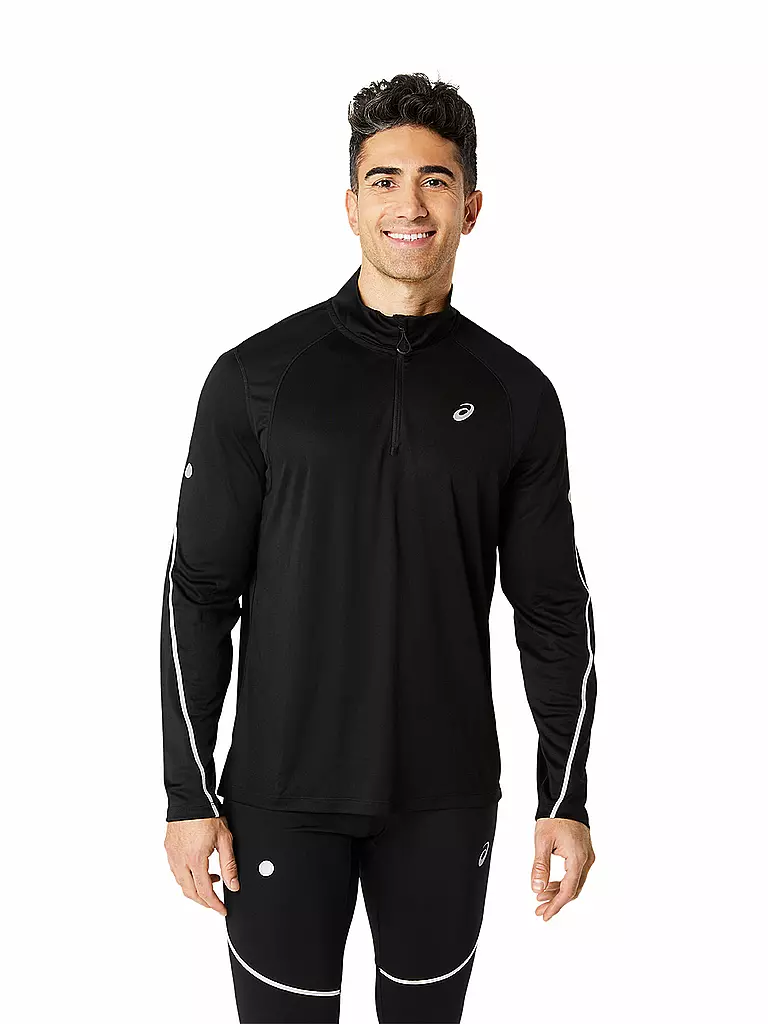 ASICS | T-shirt de running homme Road Lite-Show 1/2 Zip | Noir