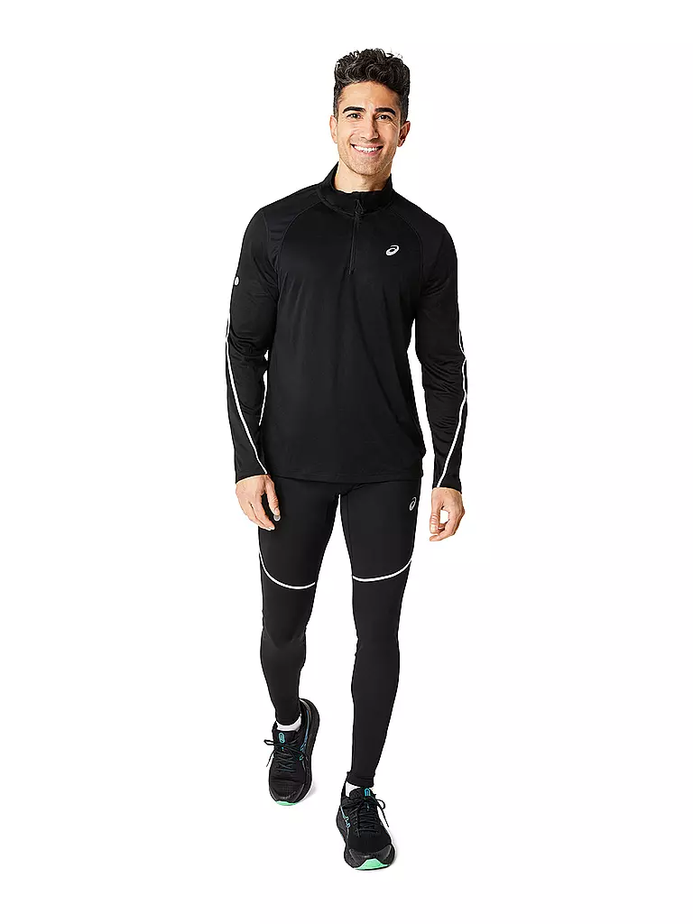 ASICS | T-shirt de running homme Road Lite-Show 1/2 Zip | Noir
