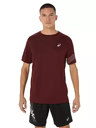 ASICS | T-shirt de course Icon pour homme | Rouge foncé