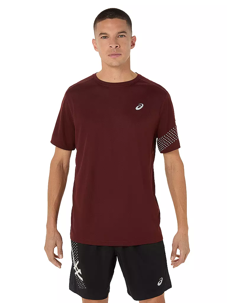 ASICS | T-shirt de running Icon pour homme | Rouge foncé