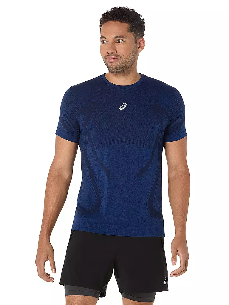 ASICS | T-shirt de running sans coutures Road pour homme | Bleu foncé